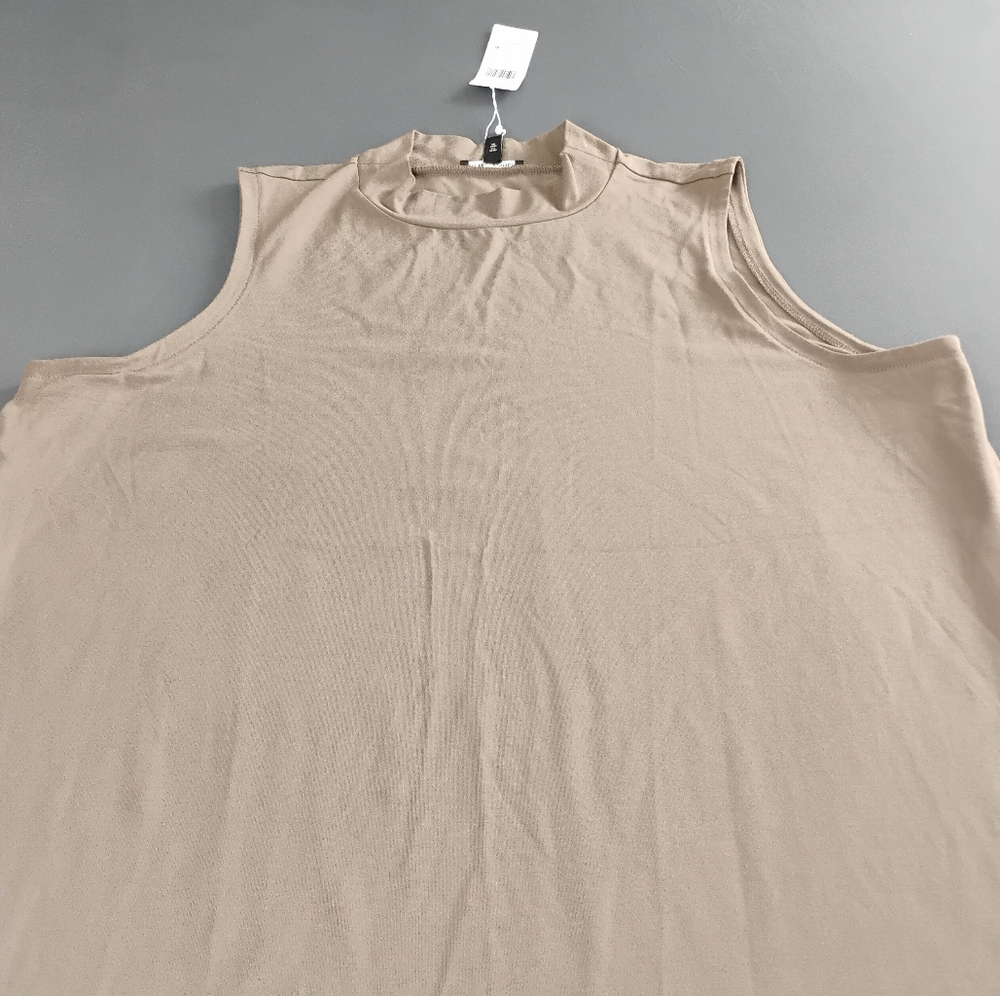 EILEEN FISHER Mock Neck Tunic Top Women's Size 1X Brow Light NWT ($109) - Picture 5 of 16